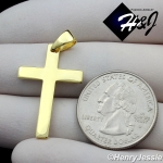 MEN WOMEN 925 STERLING SILVER PLAIN SIMPLE GOLD CROSS CHARM PENDANT*GP194