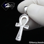 MEN WOMEN 925 STERLING SILVER PLAIN SIMPLE ANKH KEY CROSS CHARM PENDANT*SP195