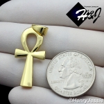 MEN WOMEN 925 STERLING SILVER PLAIN SIMPLE GOLD ANKH KEY CROSS CHARM PENDANT*GP195