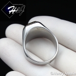 MEN's Stainless Steel Gold/Silver Black Rectangle Onyx Ring Size 8-13*GSR116