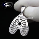 MEN WOMEN 925 STERLING SILVER LAB DIAMOND ICED 26 BUBBLE INITIAL LETTERS PENDANT*SP203