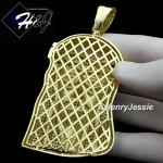 MEN 14K GOLD FINISH ICED BLING OVERSIZE GOLD JESUS FACE CHARM PENDANT*BGP2