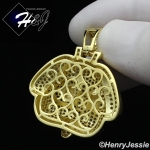 MEN 925 STERLING SILVER LAB DIAMOND ICED BLING BLACK/GOLD $ PUPPY PENDANT*SP249