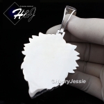 MEN 14K WHITE GOLD FINISH ICED BLING SILVER LION KING HEAD PENDANT*BP5