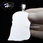 MEN 14K WHITE GOLD FINISH FULL LAB DIAMOND OVERSIZE ICED SILVER 3D JESUS FACE PENDANT*BP7