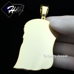 MEN 14K GOLD FINISH FULL LAB DIAMOND OVERSIZE ICED GOLD 3D JESUS FACE PENDANT*BGP7