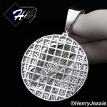 MEN 14K WHITE GOLD FINISH LAB DIAMOND OVERSIZE ICED SILVER PRAYING HANDS ROUND PENDANT*BP9