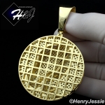 MEN 14K WHITE GOLD FINISH LAB DIAMOND OVERSIZE ICED GOLD PRAYING HANDS ROUND PENDANT*BGP9
