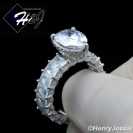 WOMEN 925 STERLING SILVER PEAR SHAPED FULL BLING CZ SILVER ENGAGEMENT RING*SR132