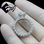 WOMEN 925 STERLING SILVER PEAR SHAPED FULL BLING CZ SILVER ENGAGEMENT RING*SR132