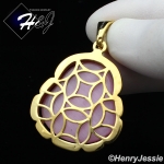 MEN WOMEN Stainless Steel Jade/Onyx/Pink/White Gemstone Gold ICED Buddha Pendant*GP124