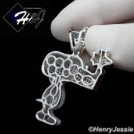 MEN 925 STERLING SILVER FULL ICY LAB DIAMOND 3D SNOOPY DOG CHARM PENDANT*SP267