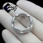 MEN WOMEN 925 STERLING SILVER LAB DIAMOND BLING SILVER GUCCI MARINER LINK RING*SR108