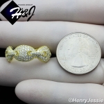 MEN WOMEN 925 STERLING SILVER LAB DIAMOND BLING GOLD GUCCI MARINER LINK RING*GR108