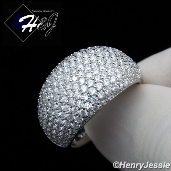 WOMEN 925 STERLING SILVER ICY BLING CZ ETERNITY RING SIZE 6-10*SR137