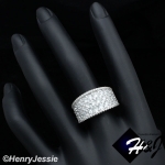 WOMEN 925 STERLING SILVER ICY BLING CZ ETERNITY RING SIZE 6-10*SR138