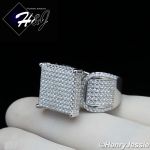 WOMEN 925 STERLING SILVER LAB DIAMOND 15MM SQUARE ENGAGEMENT RING SIZE 6-9*SR112