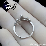 WOMEN 925 STERLING SILVER LAB DIAMOND BLING CROWN RING SIZE 6-9*SR124