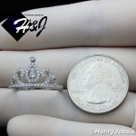 WOMEN 925 STERLING SILVER LAB DIAMOND BLING CROWN RING SIZE 6-9*SR124