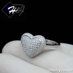 WOMEN 925 STERLING SILVER BLING HEART SHAPE ENGAGEMENT RING SIZE 6-9*SR113