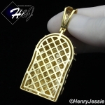 MEN 925 STERLING SILVER ICY LAB DIAMOND GOLD BLING 3D JESUS FACE CHARM PENDANT*GP274