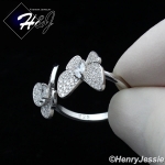 WOMEN 925 STERLING SILVER ICY BLING CZ BUTTERFLY SILVER RING SIZE 6-9*SR150