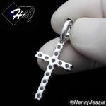 MEN WOMEN 925 STERLING SILVER ICY BLING DIAMOND CROSS CHARM PENDANT*SP276