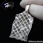 MEN 925 STERLING SILVER ICY LAB DIAMOND SILVER BLING 3D JESUS FACE CHARM PENDANT*SP291