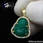 MEN WOMEN 925 STERLING SILVER BLACK ONYX/JADE/RED/PURPLE/PINK GOLD/SILVER BUDDHA PENDANT*SP283