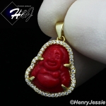 MEN WOMEN 925 STERLING SILVER BLACK ONYX/JADE/RED/PURPLE/PINK GOLD/SILVER BUDDHA PENDANT*SP283