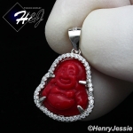 MEN WOMEN 925 STERLING SILVER BLACK ONYX/JADE/RED/PURPLE/PINK GOLD/SILVER BUDDHA PENDANT*SP283