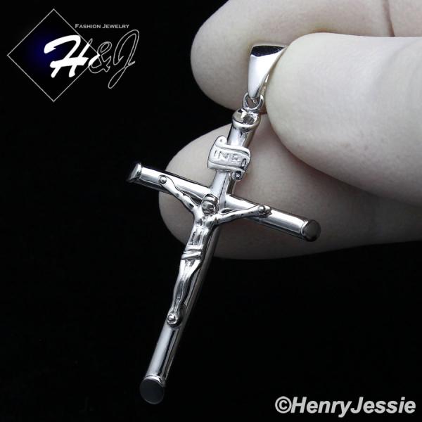 MEN WOMEN 925 STERLING SILVER JESUS CHRIST CROSS CRUCIFIX CHARM PENDANT*SP213