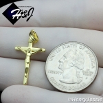 MEN WOMEN 925 STERLING SILVER SMALL GOLD JESUS CHRIST CROSS CRUCIFIX CHARM PENDANT*GP293