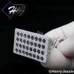 925 STERLING SILVER ICY DIAMOND SILVER EYE OF HORUS 3D SILVER PYRAMID PENDANT*SP312