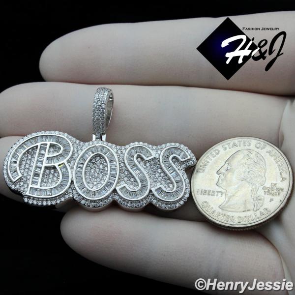 MEN WOMEN 925 STERLING SILVER ICY BAGUETTE DIAMOND 