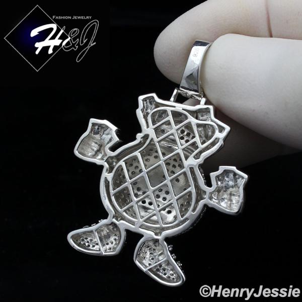 MEN 925 STERLING SILVER ICY DIAMOND 3D 