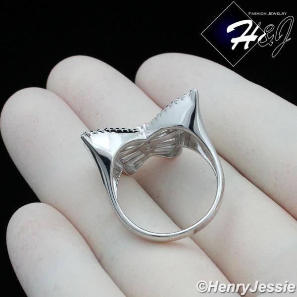 WOMEN 925 STERLING SILVER ICY BAGUETTE CZ BUTTERFLY SILVER RING SIZE 6-9*SR165