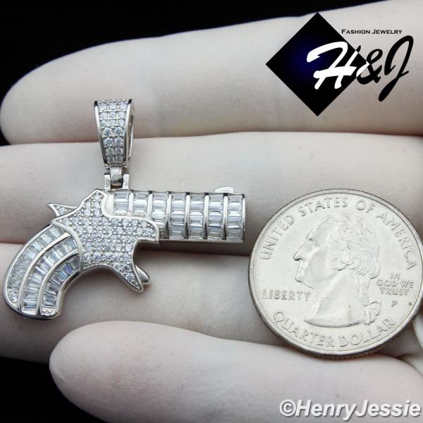 MEN WOMEN 925 STERLING SILVER ICY BLING DIAMOND 