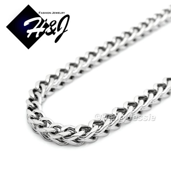 MEN's Stainless Steel 6mm Silver Franco Box Cuban Curb Chain Necklace*24