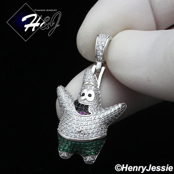 925 STERLING SILVER ICY BLING CZ 3D CARTOON PENDANT*SP416
