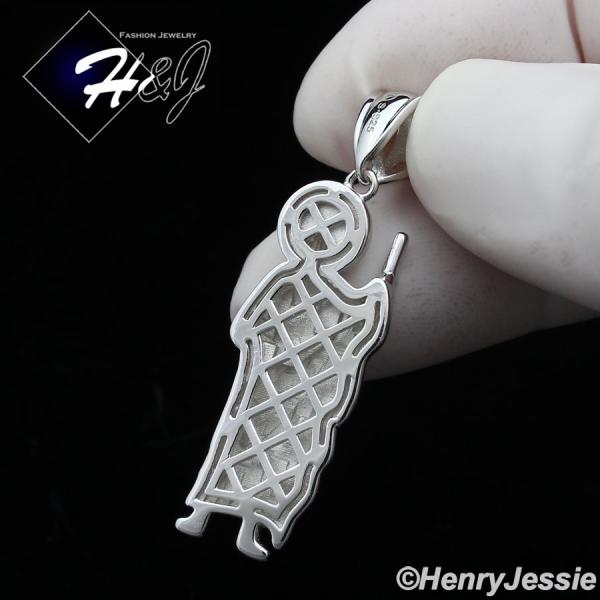 MEN WOMEN 925 STERLING SILVER PLAIN GOLD PLATED/SILVER SAN JUDAS PENDANT*SP389