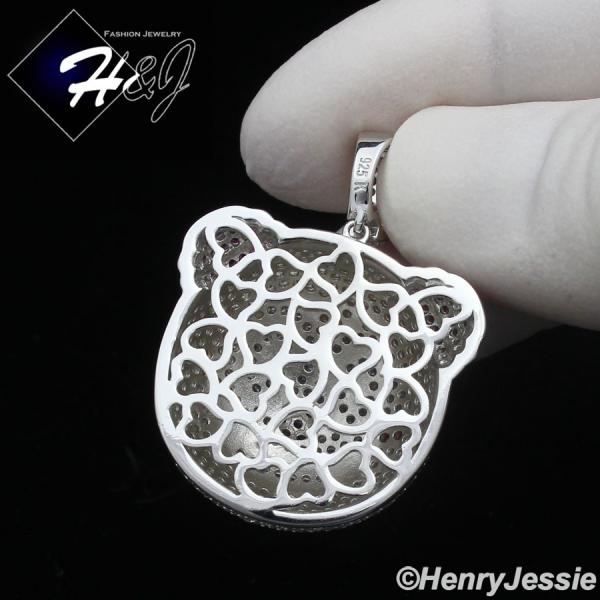 925 STERLING SILVER ICY BLING CZ GOLD PLATED/SILVER 3D CLOWN EMOJI PENDANT*SP419