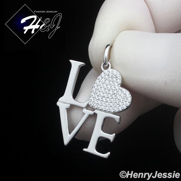 925 STERLING SILVER ICY CZ GOLD PLATED/SILVER LETTER 