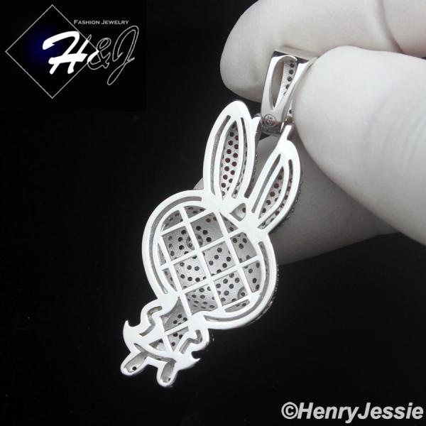 925 STERLING SILVER ICY BLING CZ 3D THE POWERPUFF GIRLS BLOSSOM PENDANT*SP502