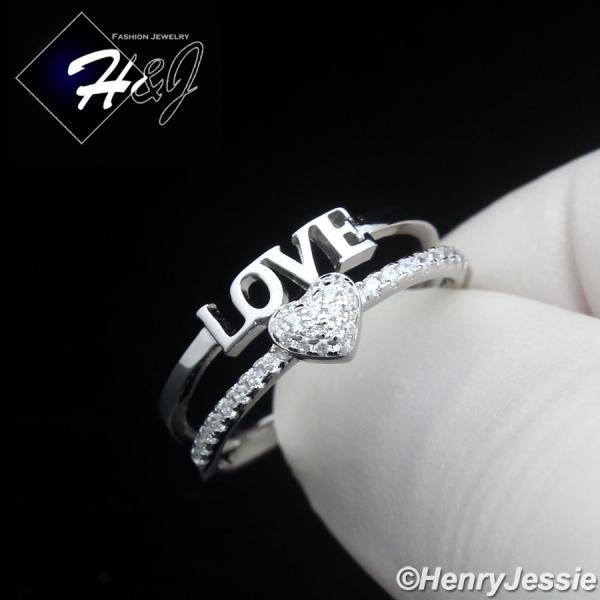 WOMEN 925 STERLING SILVER ICY CZ HEART GOLD PLATED/SILVER 